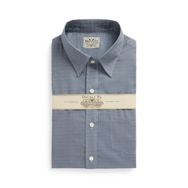 Blue Multi Slim Fit Print Woven Shirt RRL 1