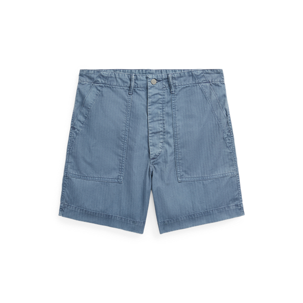 Faded Baby Blue Herringbone Twill Field Short RRL 1