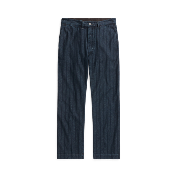 Indigo Striped Twill Field Pant