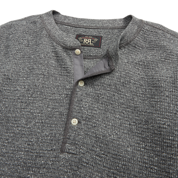 Garment Dyed Waffle Knit Henley Shirt for Men Ralph Lauren UK