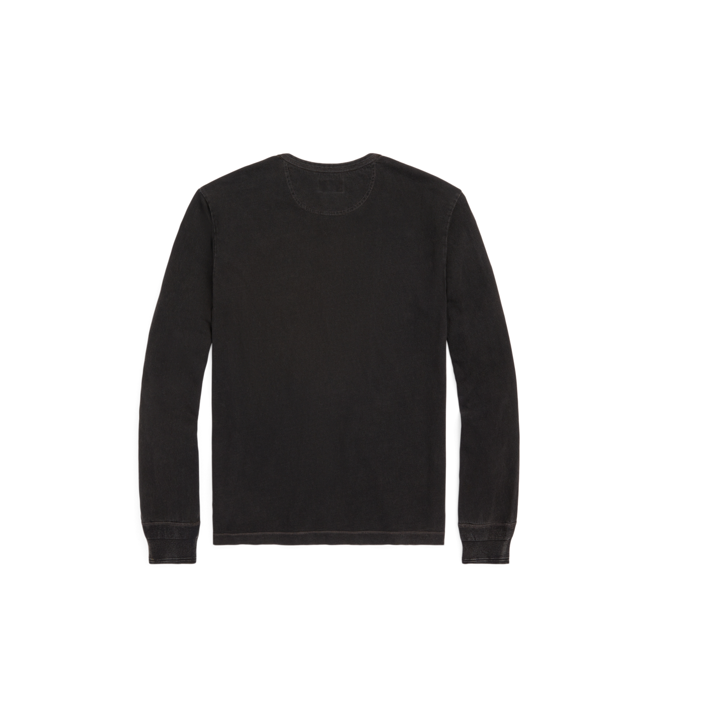 Мужская рубашка Ralph Lauren Indigo Jersey Henley, цвет: Чёрный — фото 1