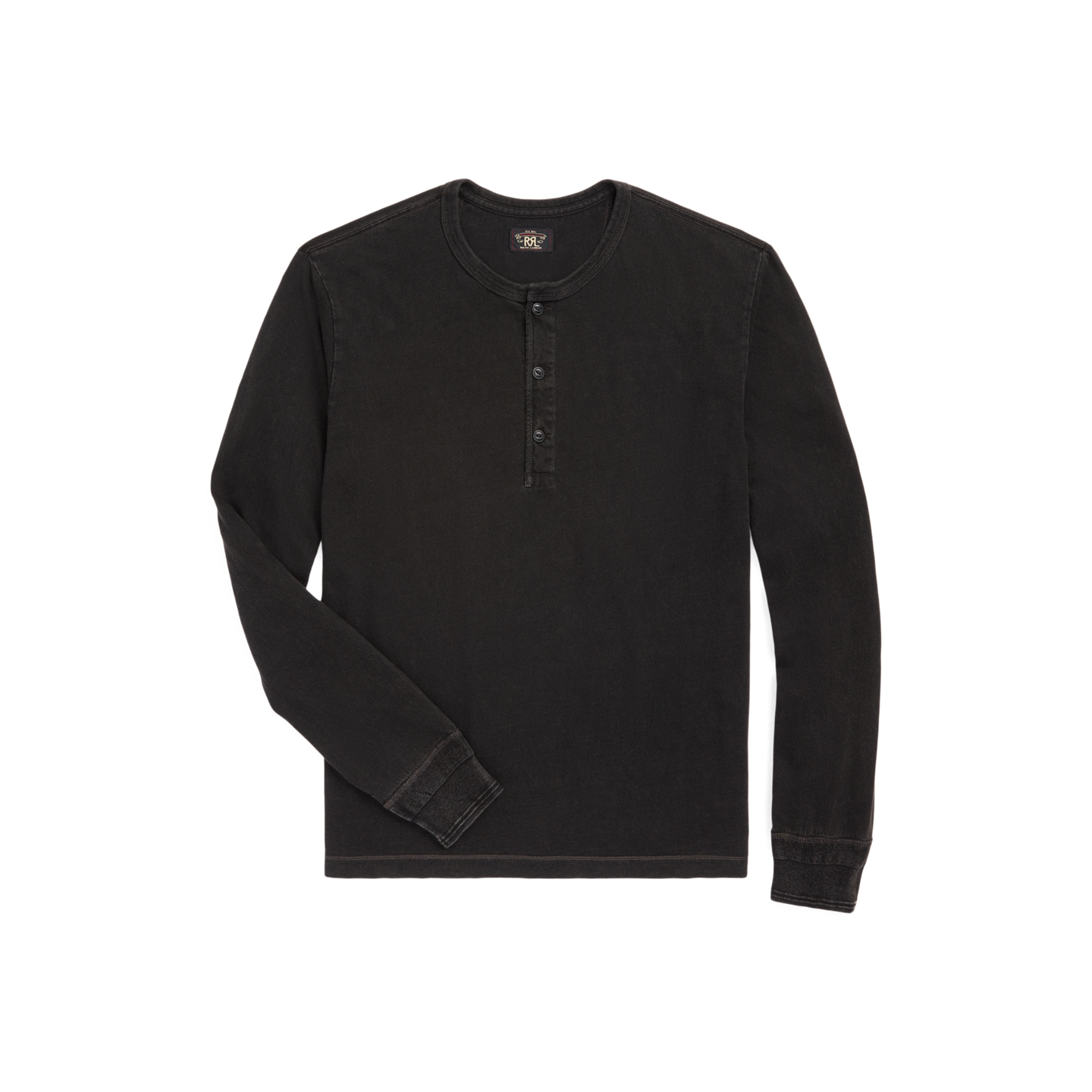 Мужская рубашка Ralph Lauren Indigo Jersey Henley, цвет: Чёрный — фото 3