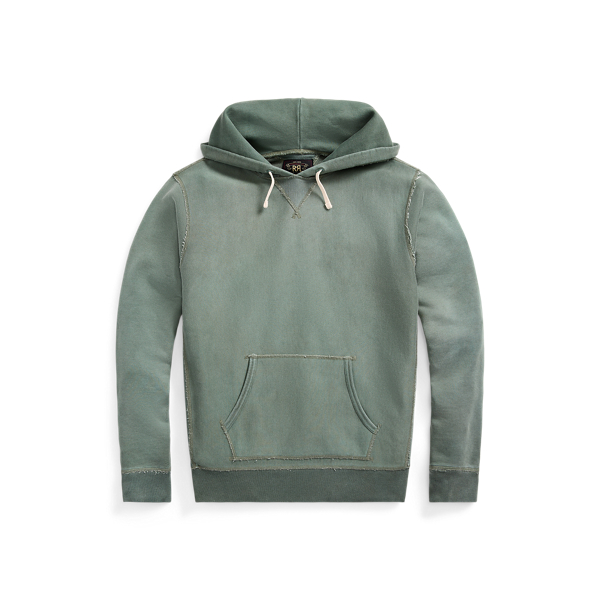 Collegiate Green Garment-Dyed Fleece Hoodie RRL 1