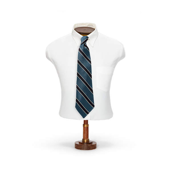 Handmade Striped Silk Repp Tie