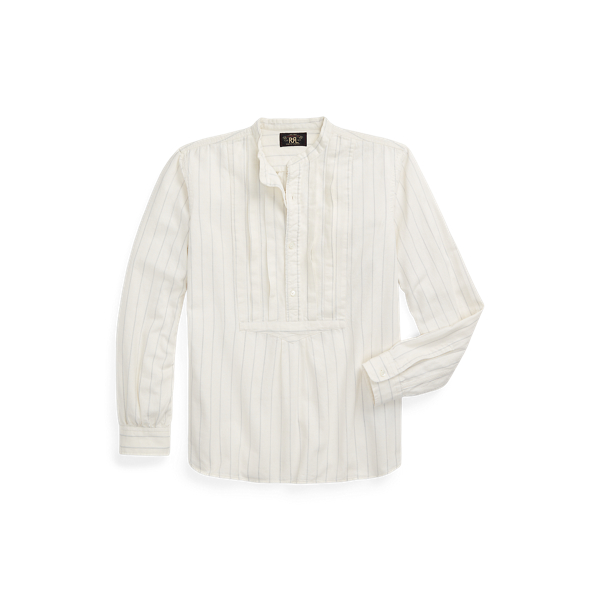 Striped Twill Popover Shirt