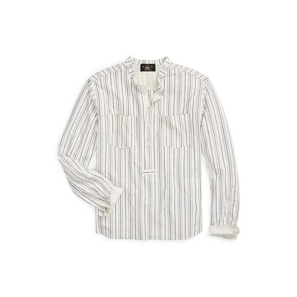 Jacquardgebreid popover overhemd