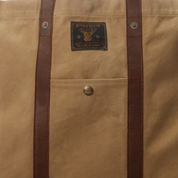 Polo Ralph Lauren レザートリム キャンバスショッパー レザートリム キャンバス ラージ ショッパー トート | ラルフ