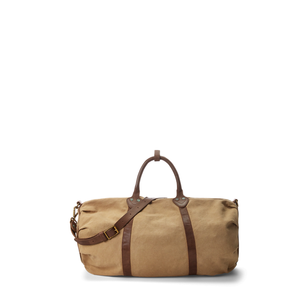 Leather Trim Canvas Duffel for Men Ralph Lauren PT