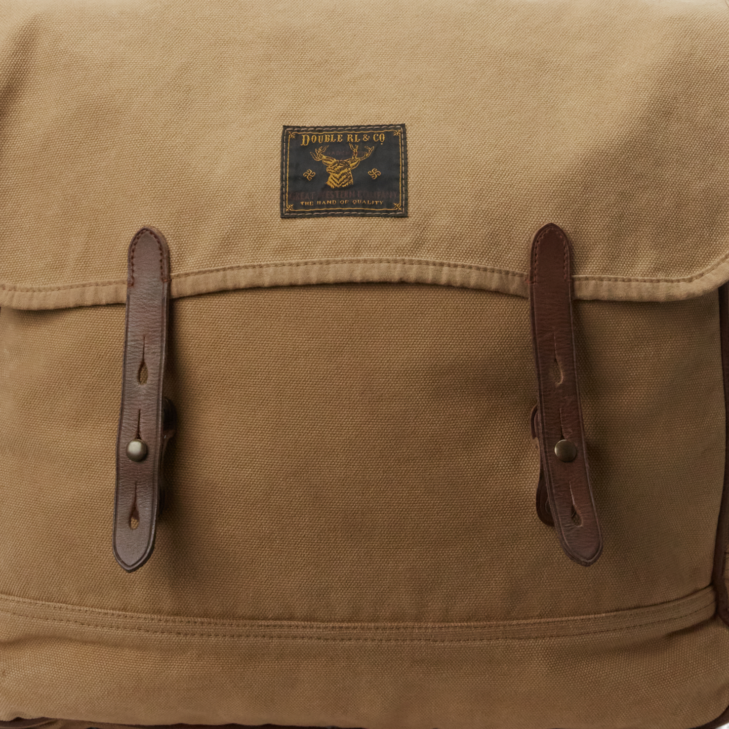 Рюкзак Ralph Lauren Leather-Trim Canvas, цвет: Хаки / Коричневый — фото 4