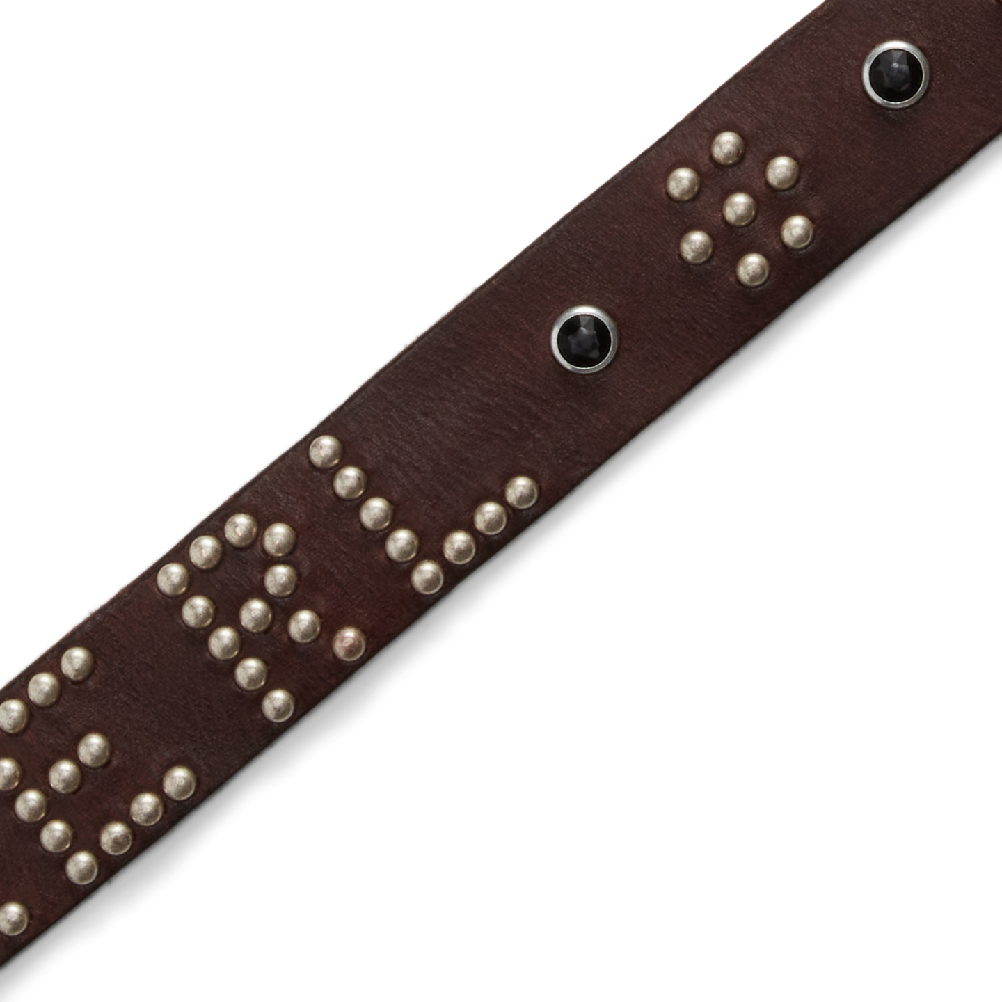 Мужской ремень Ralph Lauren Studded-Logo Leather, цвет: Тёмный коричневый — фото 3