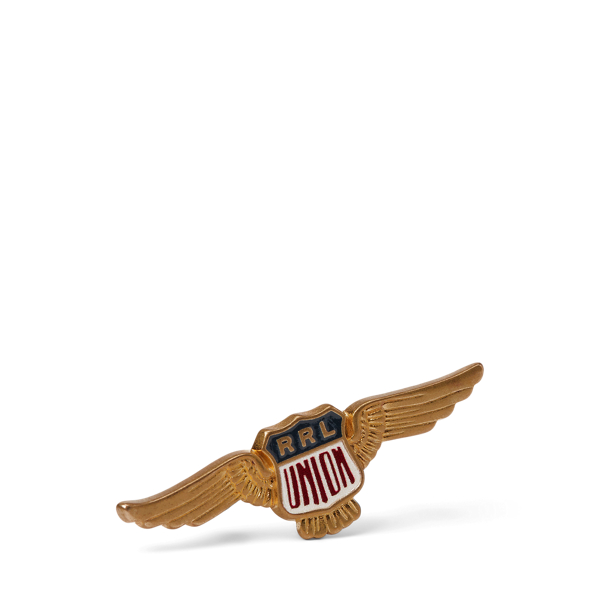 Pin de lat&oacute;n con escudo alado