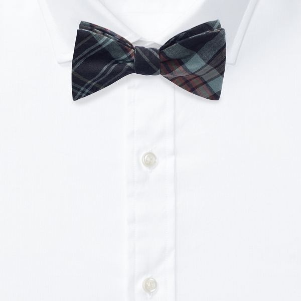 Indigo/Red Multi Indigo Plaid Bow Tie Polo Ralph Lauren 2