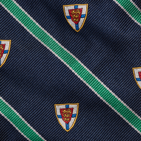 Navy/Green Striped Silk Repp Club Tie Polo Ralph Lauren 3