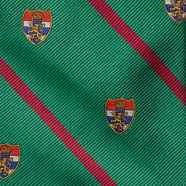 Green/Pink Striped Silk Repp Club Tie Polo Ralph Lauren 3