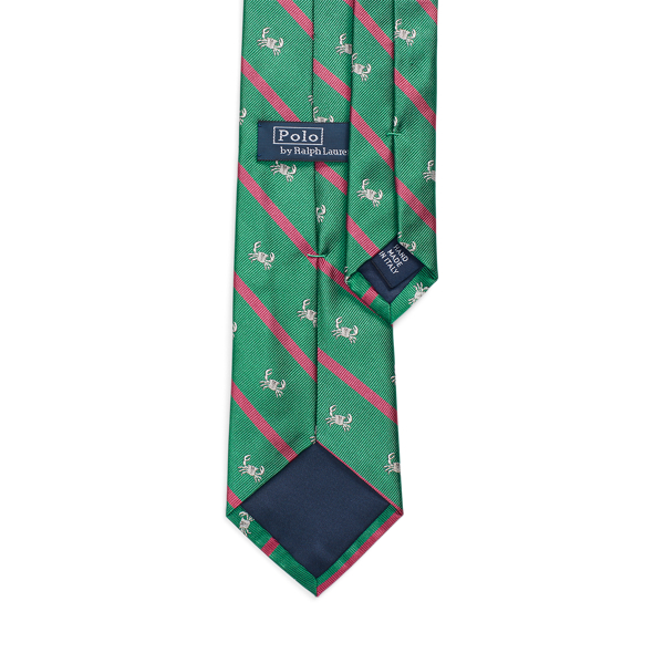 Green Striped Silk Repp Club Tie Polo Ralph Lauren 2