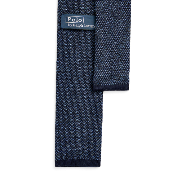 Navy Knit Cotton Tie  Polo Ralph Lauren 1