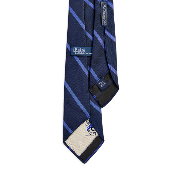 Navy Vintage-Inspired Striped Silk Repp Tie Polo Ralph Lauren 2
