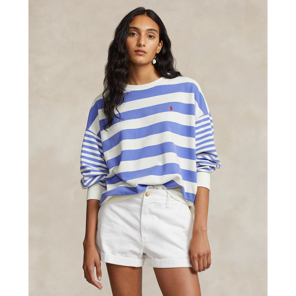 Ralph lauren striped sweatshirt sale