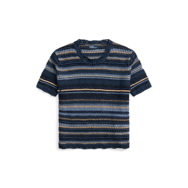 Striped Pointelle-Knit Jumper T-Shirt Polo Ralph Lauren 1