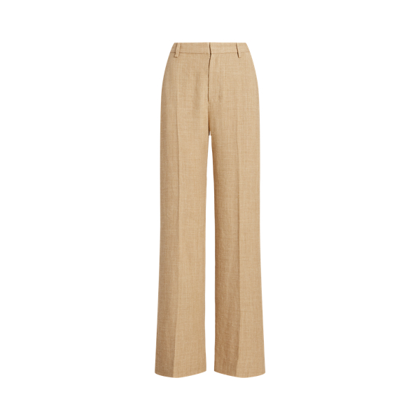 Silk-Linen Wide-Leg Trouser Polo Ralph Lauren 1