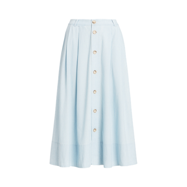 Button-Front Chambray Skirt Polo Ralph Lauren 1
