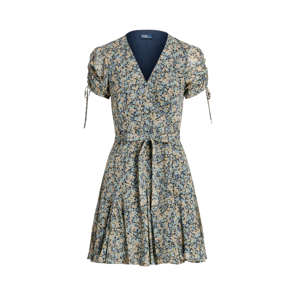 Floral Wrap Mini Dress