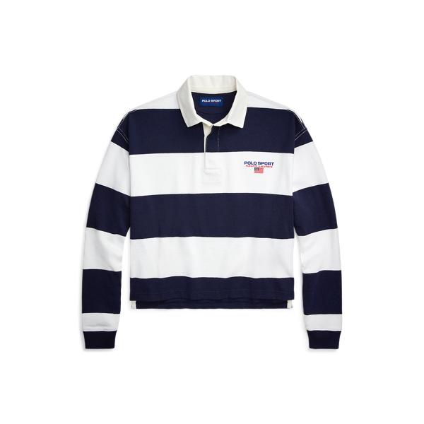 Striped Cropped Rugby Shirt for Women Ralph Lauren UK