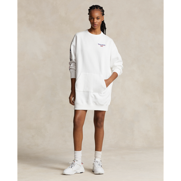 Fleece sweatshirtjurk