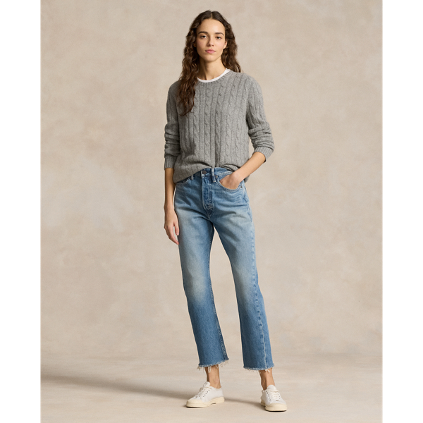 Harlowe Wash High-Rise Relaxed Straight Crop Jean Polo Ralph Lauren 1