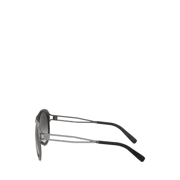 Lunettes de soleil aviateur d&eacute;cor&eacute;es Ralph Lauren en Poudre &agrave; canon fonc&eacute; 3