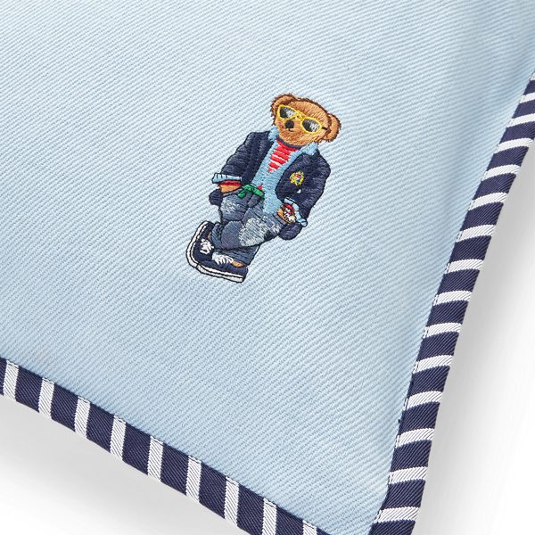Blue Multi Regatta Polo Bear Throw Pillow Polo Ralph Lauren Home 2