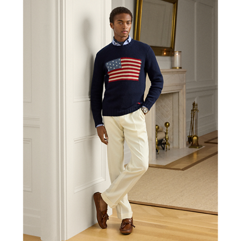 Мужские свитеры Ralph Lauren Flag Cashmere Crewneck Sweater
