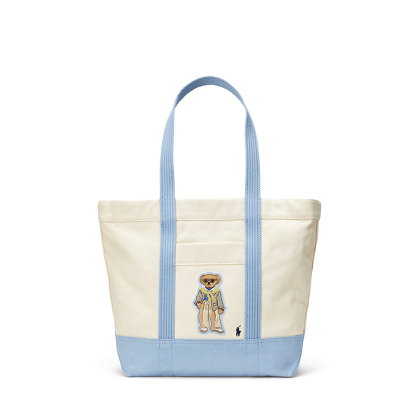 Canvas Medium Polo Bear Tote
