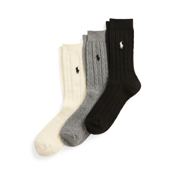 Cable-Knit Crew Sock 3-Pack Polo Ralph Lauren 1