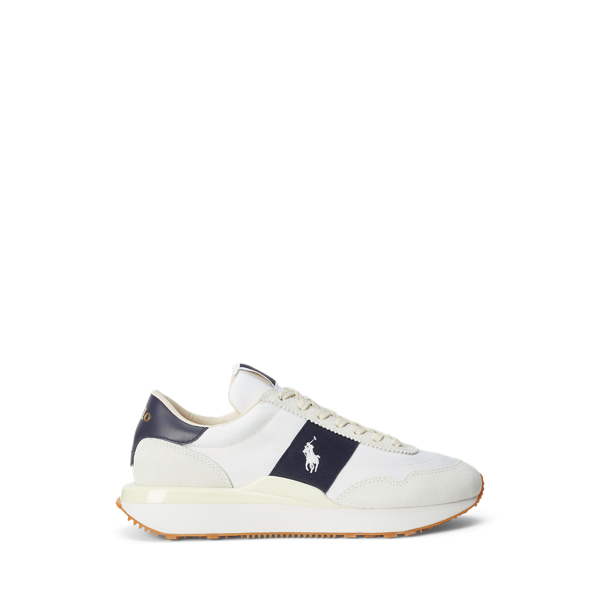 White/Hunter Navy حذاء سنيكرز أكسفورد ترين 89 من الشمواه Polo Sport 1