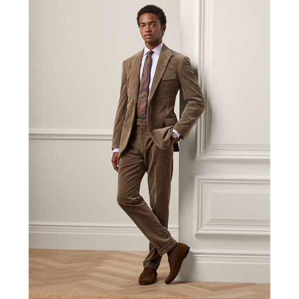 Taupe Heather Kent Hand-Tailored Corduroy Suit Jacket Purple Label 4