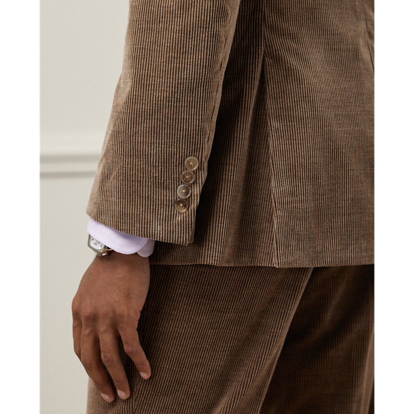Taupe Heather Kent Hand-Tailored Corduroy Suit Jacket Purple Label 7