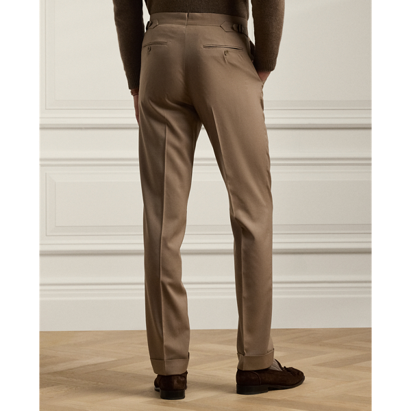 Taupe Gregory Hand-Tailored Wool Suit Trouser Purple Label 5