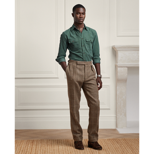 Shetland Green Corduroy Shirt Purple Label 4