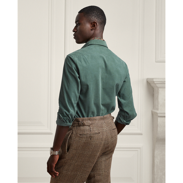 Shetland Green Corduroy Shirt Purple Label 5