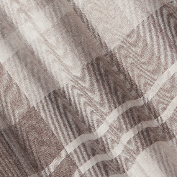 Truffle/Taupe Plaid Wool-Silk-Cashmere Shirt Purple Label 7