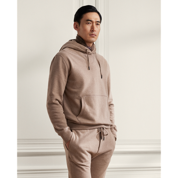 Truffle Melange Fleece Hoodie Purple Label 1