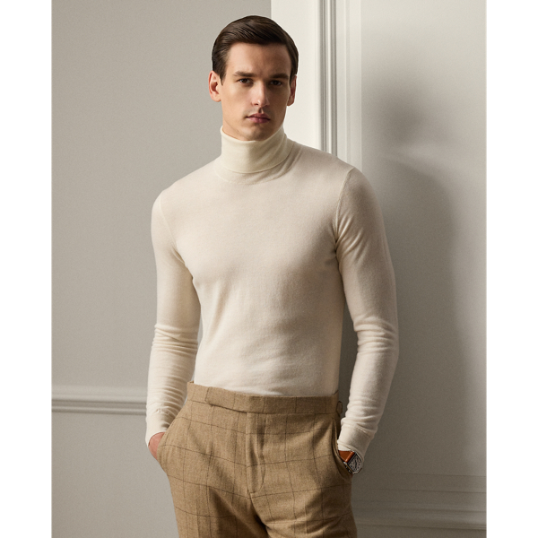 Men s Cream Turtleneck Sweaters Ralph Lauren