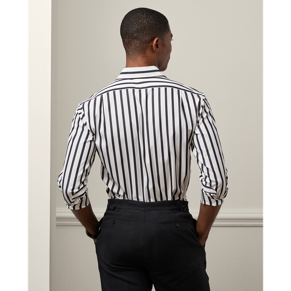 Black/White Striped Poplin Shirt Purple Label 5