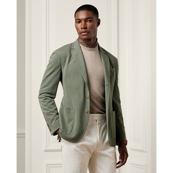 Olive green blazer men hotsell