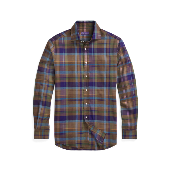 Plaid Flannel Shirt Purple Label 1