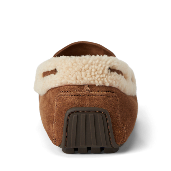 Taupe Harold Shearling-Lined Calf-Suede Driver Purple Label 3