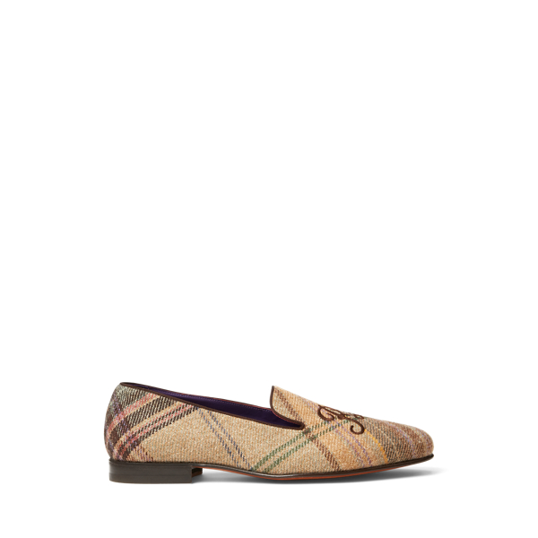 Alonzo Plaid Wool Tweed Slipper