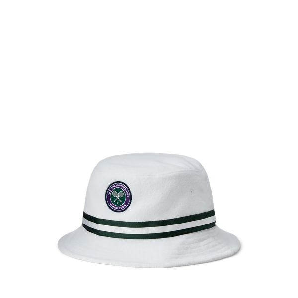 White Multi Wimbledon Reversible Terry Bucket Hat Polo Ralph Lauren 1