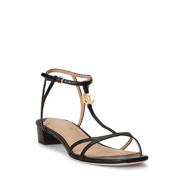 Black Fallon Nappa Leather Sandal Lauren for summer 2